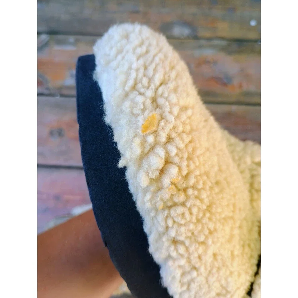 Birkenstock Papillio Boston Big Buckle Shearling Eggshell EU41 Ladies 10 Clog